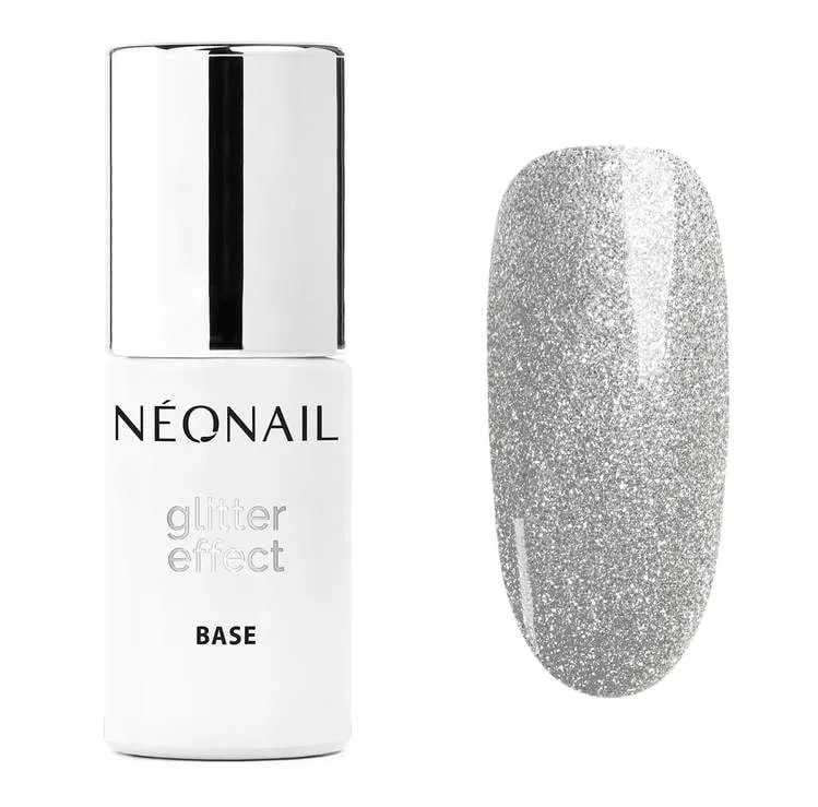 Gelio lako bazė – Glitter Effect Base Silver Shine 7,2 ml